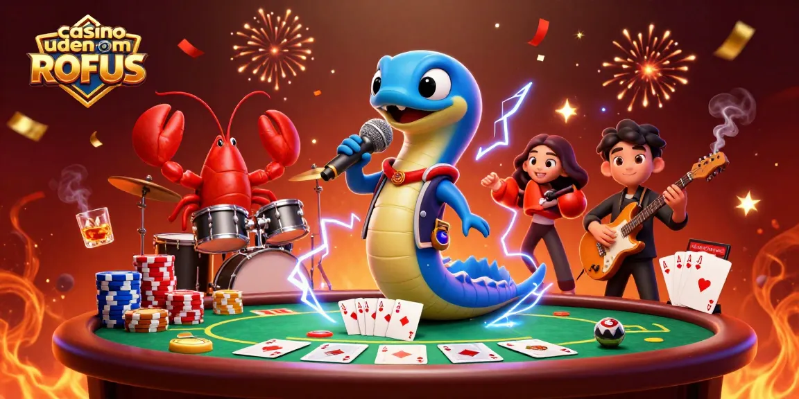 Engaging scene of electric eel DJing in an underwater casino, showcasing casino uden om ROFUS themes.