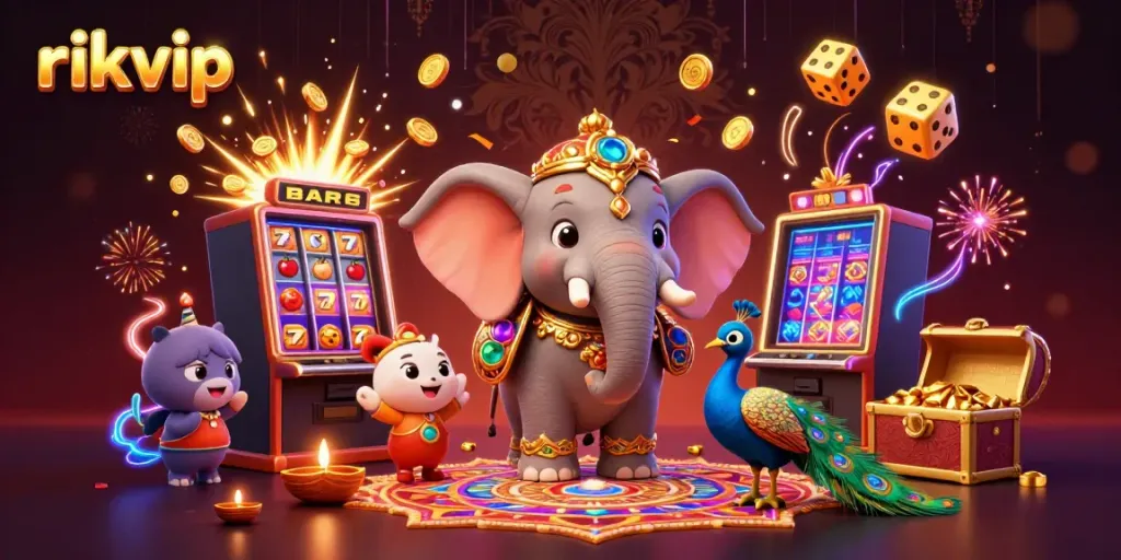 Engage in exciting gameplay at Rikvip with captivating casino elements and vibrant visuals.