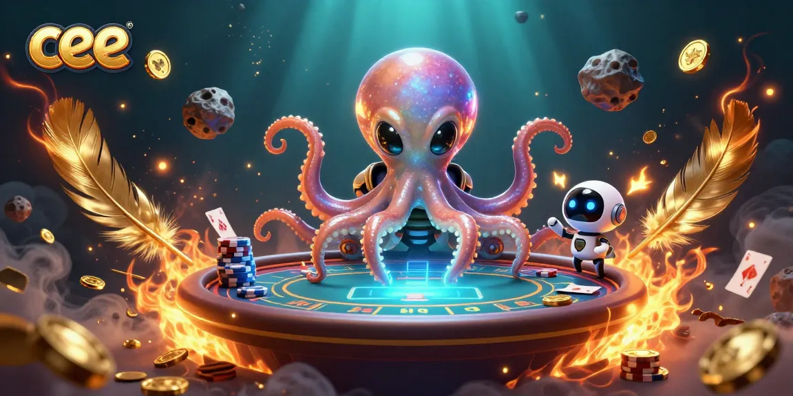 Play poker with the alien octopus and robot at cee's vibrant casino universe