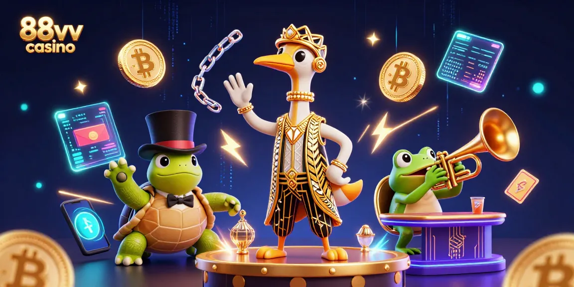 Experience the excitement of 88vv casino with vibrant characters in a dynamic gambling scene.