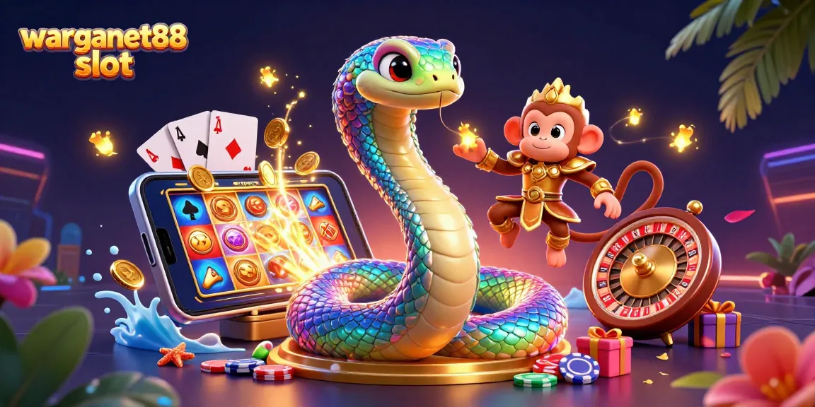 Experience exhilarating gameplay with the warganet88 slot amidst a vibrant 3D carnival setting.
