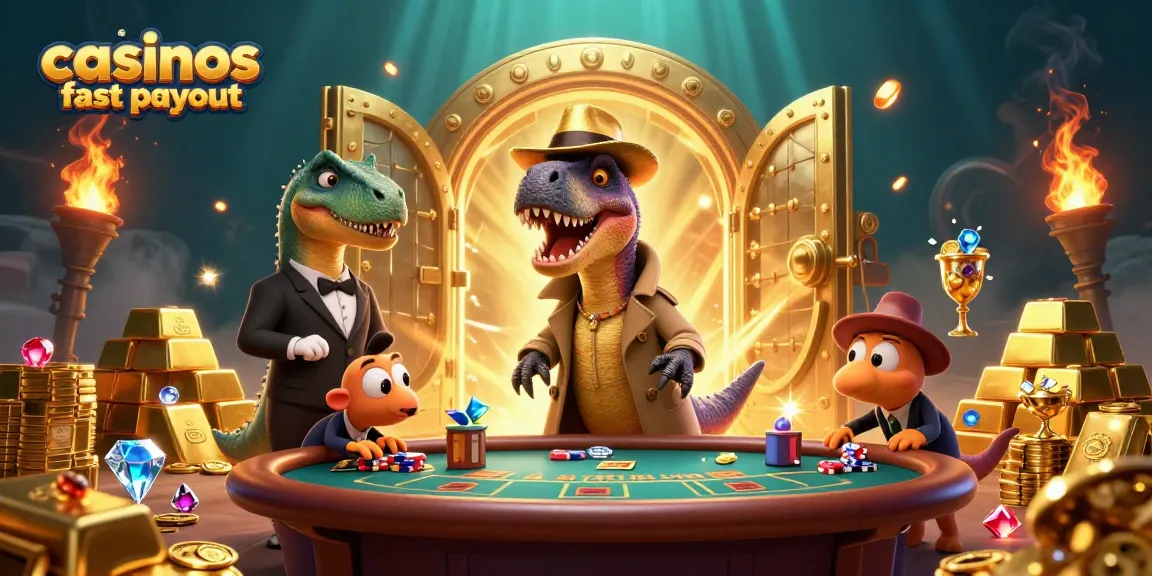 Engage in casinos fast payout with a playful velociraptor at a blackjack table.