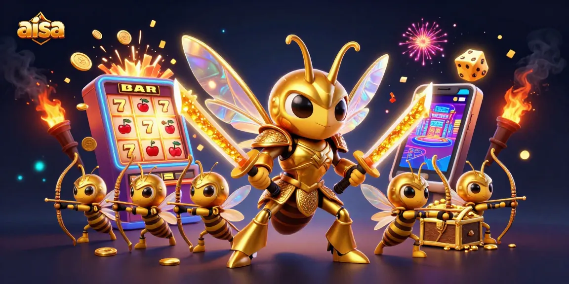 Aisa slot game action showcasing a vibrant scene with golden hornet samurai and jackpot elements