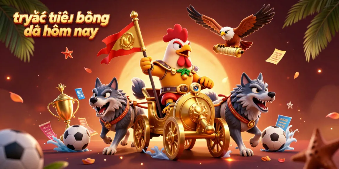 Experience trực tiếp bóng đá hôm nay with vibrant sports betting elements and dynamic scenery.