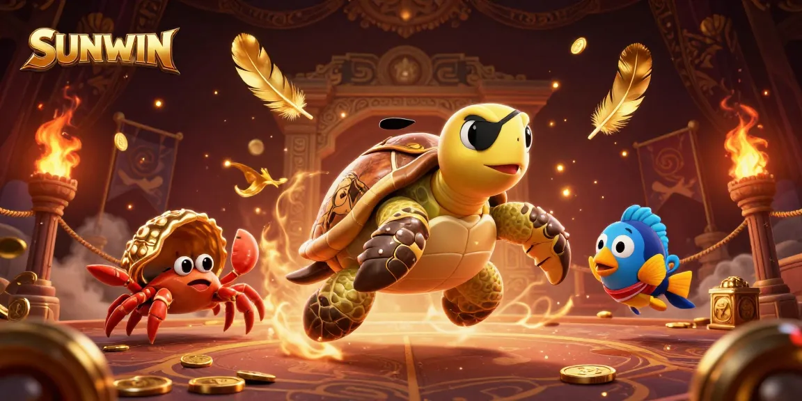 Experience exciting gameplay at SUNWIN with dynamic treasure-themed characters and vibrant casino elements.