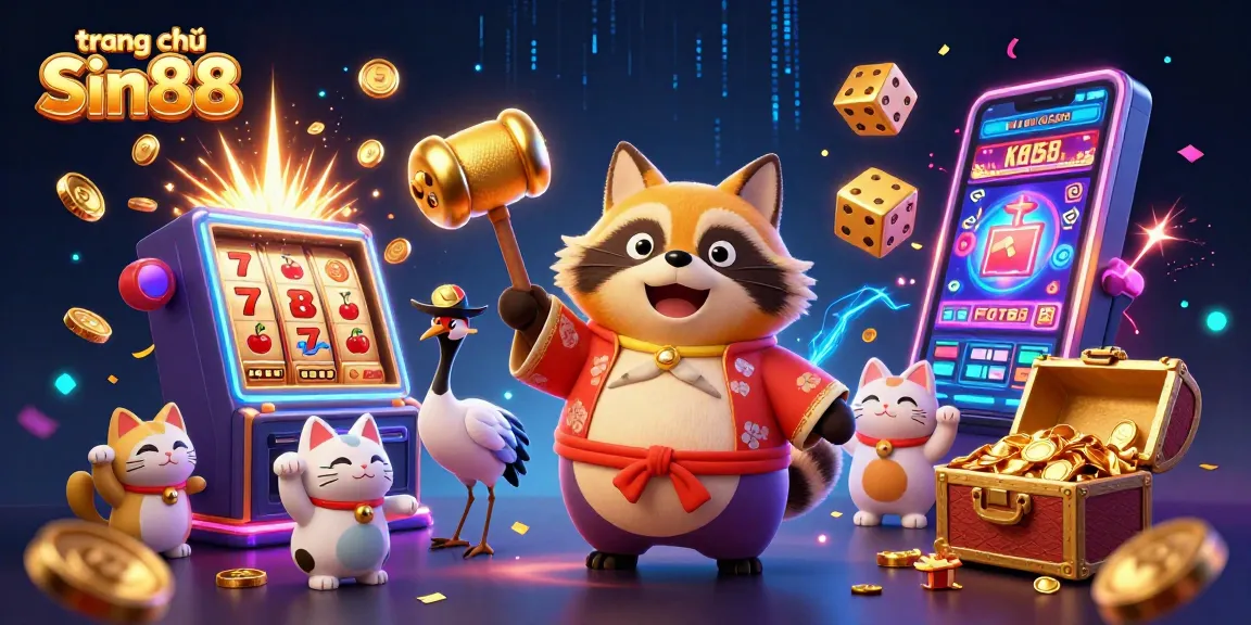 Engage in thrilling gameplay at trang chủ Sin88 with dazzling slot machines and festive characters